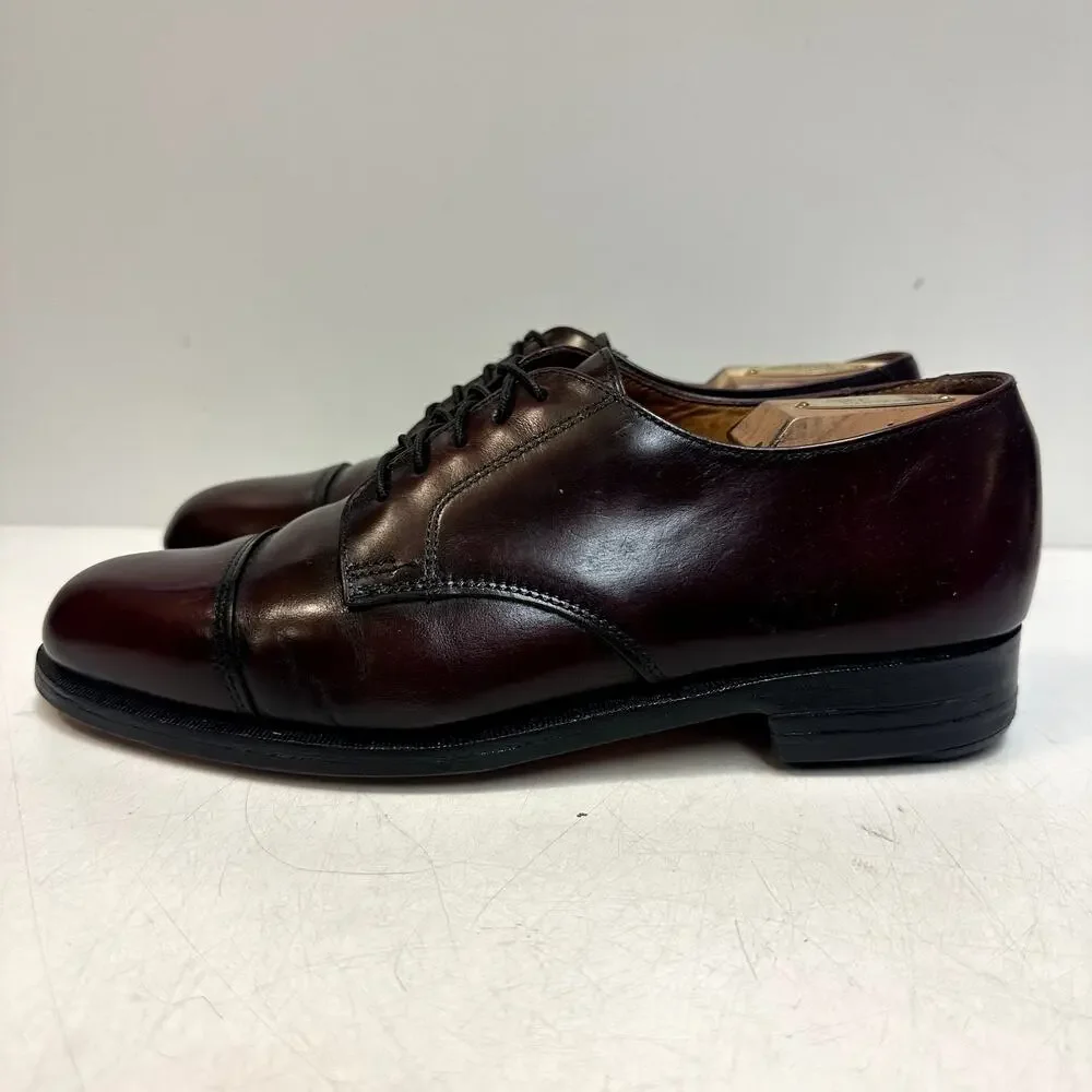 VGUC Rancourt & Co. x Cole Haan Cap Toe Derby Burgundy Made in Maine USA 8 D